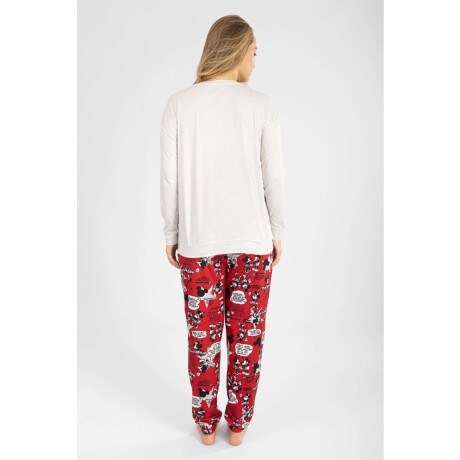 Pijama mickey illustration Gris melange