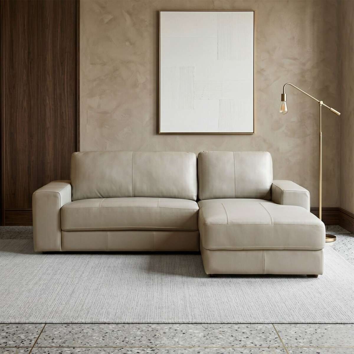 Sillon 3 cuerpos con Chaise Como - Arena Izquierdo 