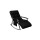 Sillón Reposera Lumax Mecedora Respaldo bolsillo Ajustable Negro