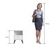 Mesa De Luz Nordica Retro Dormitorio 1 Estantes 1 Cajon Pro Blanco