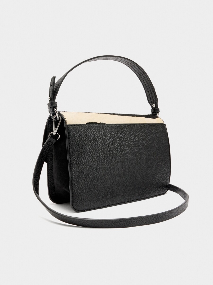 Bolso De Hombro Con Detalles De Piel burdeos