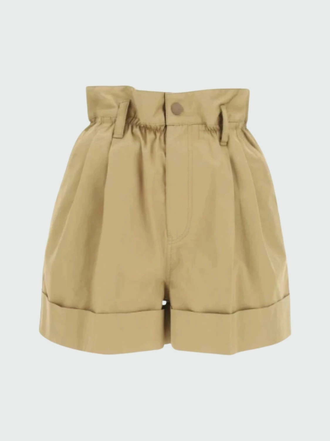 Moncler -Bermuda de algodón con cintura alta Marrón