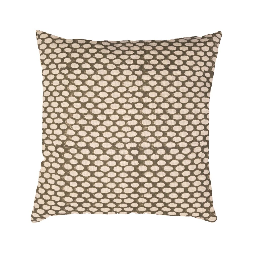 ALMOHADÓN GUADALUPE 45*45 ALGODON BEIGE/VERDE