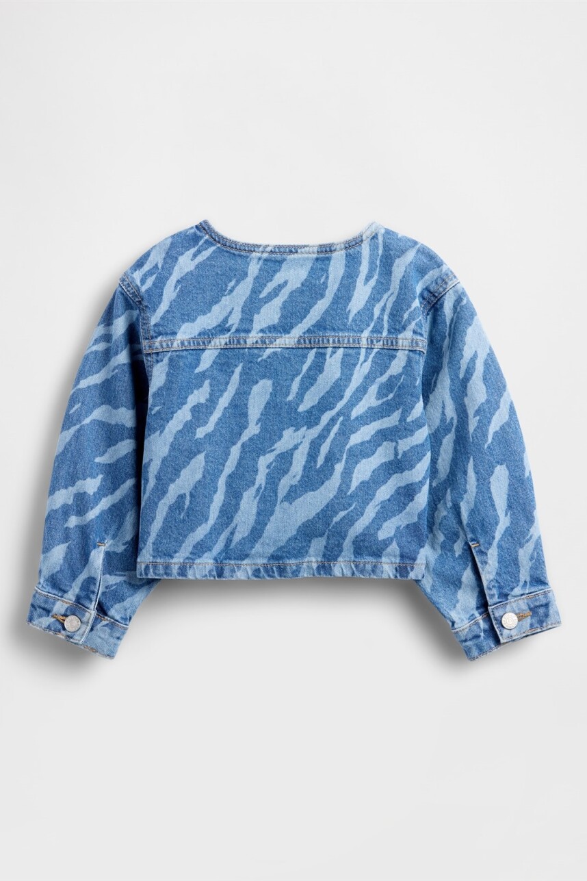 Campera De Jean Zebra Toddler Niña Zebra Print