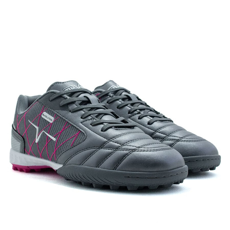 Championes Muvem Futbol 5 Revolution de Niños- BEL-L2400026TF Gris-rosado