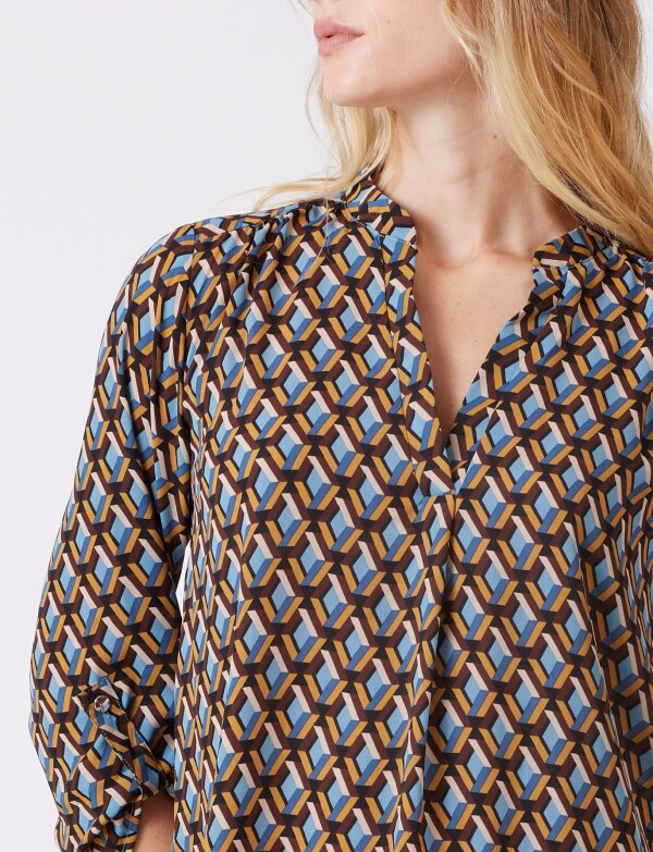 Blusa Rombos MULTI/MARRON