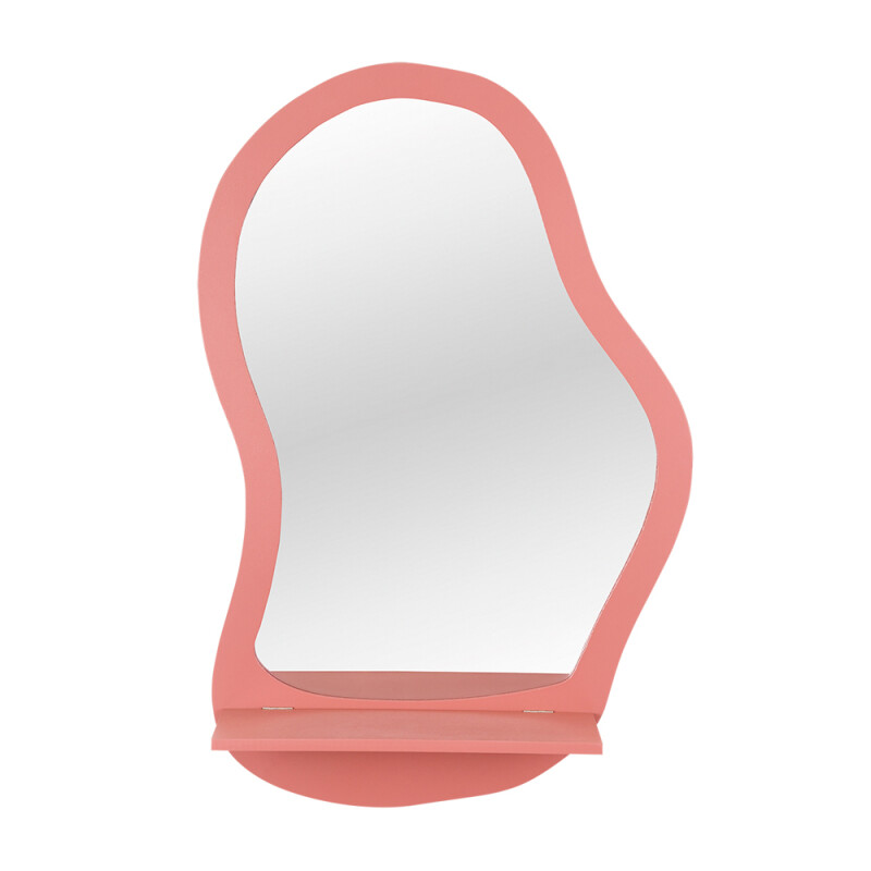 Espejo decorativo con estante Rosa