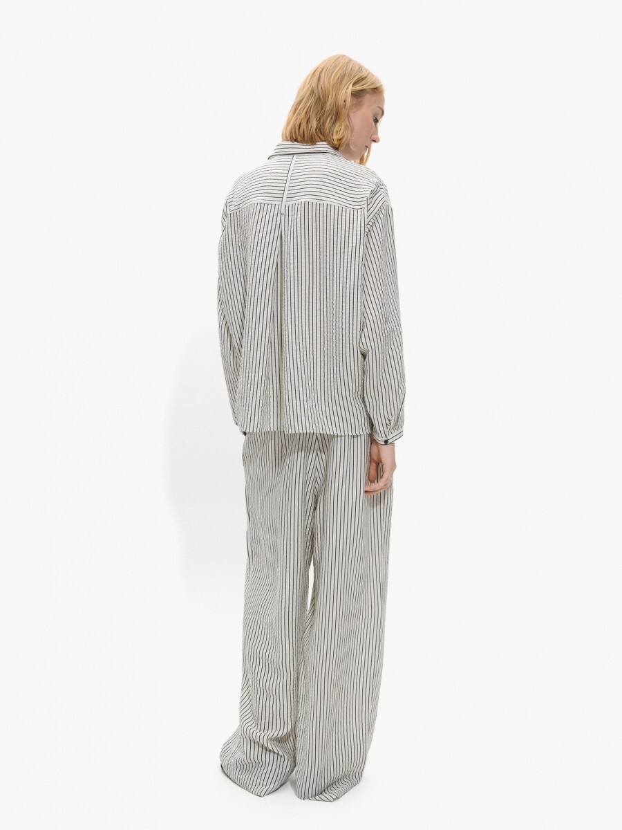Pantalón A Rayas crudo