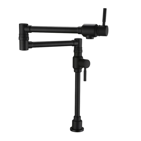 Griferia De Mesada De Cocina Llena Ollas Monocomando De Cocina Negro Mate Solo Agua Fria 000