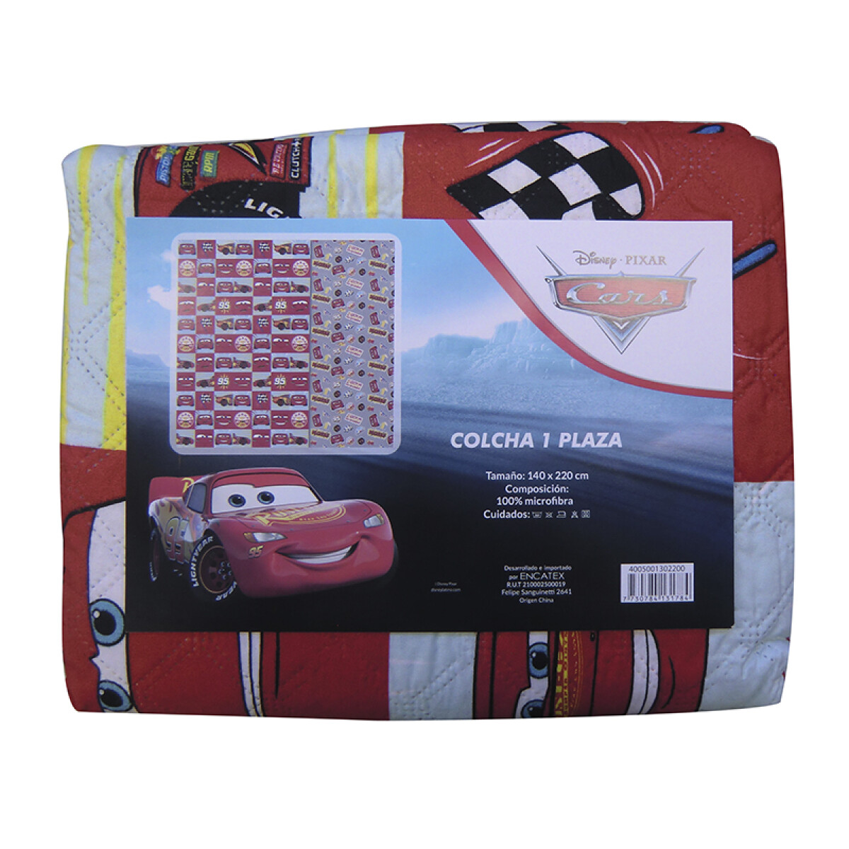 Colcha Infantil Cars Reversible 1 Plaza 100% Microfibra 