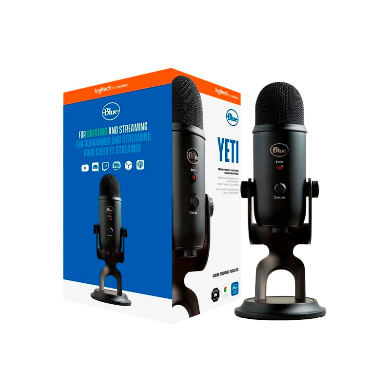 Micrófono Logitech BLUE YETI 988-000504 Negro USB Micrófono Logitech BLUE YETI 988-000504 Negro USB