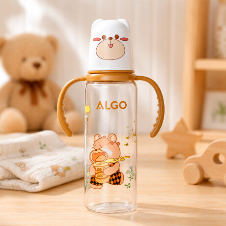 Mamadera Bebé 240ml Con Agarre Oso