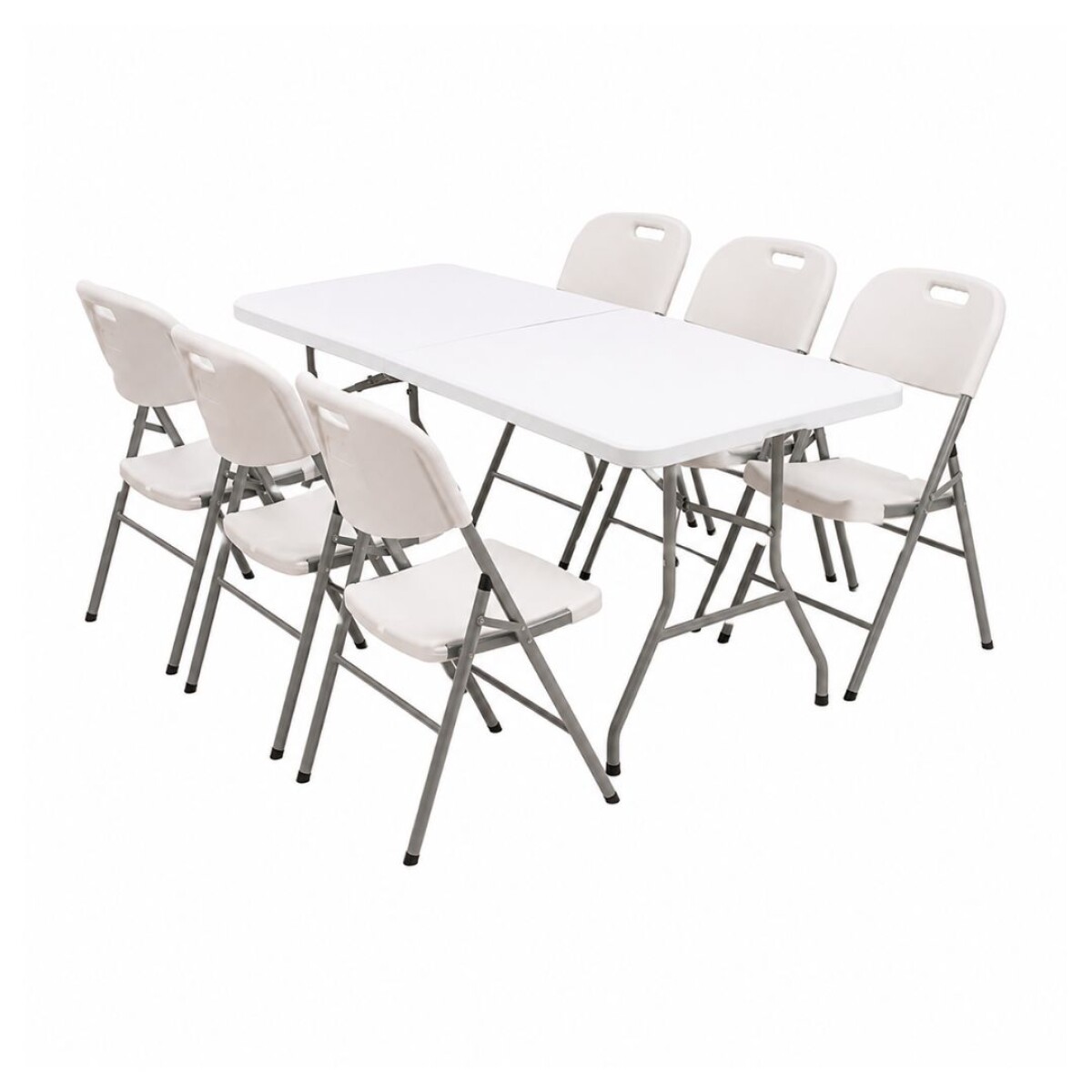 Juego de Mesa Rectangular Plegable para 6 Personas MPRB1806SPB 