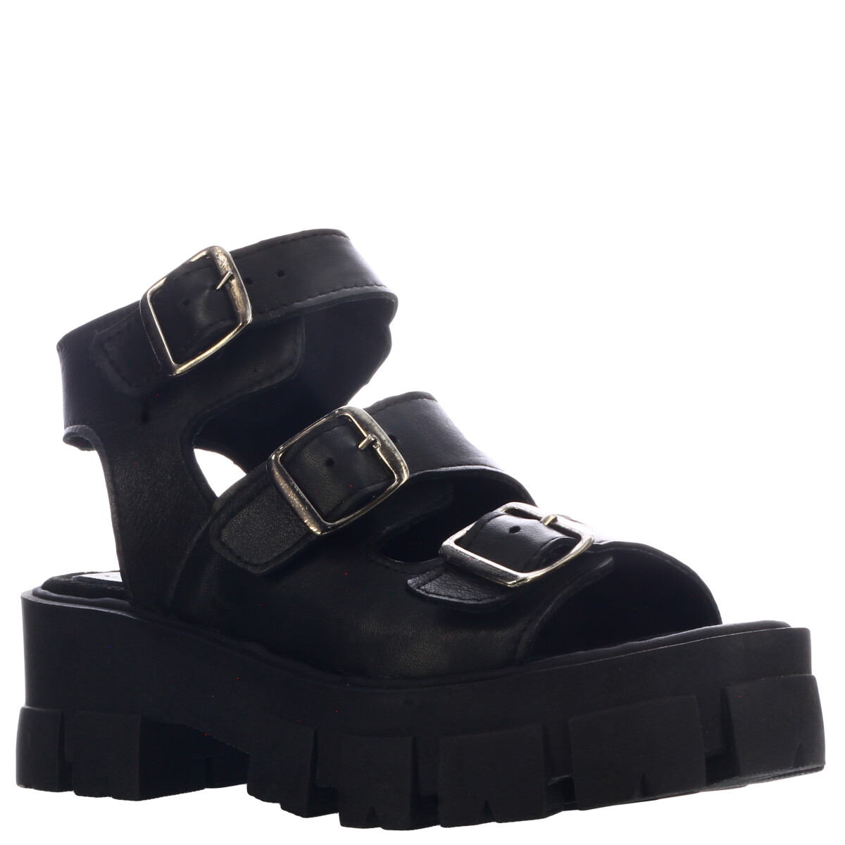 Sandalia MILLIE de cuero con hebillas MissCarol - Black 