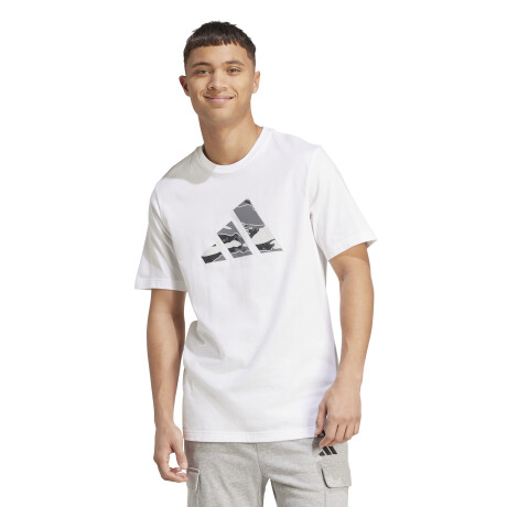 Remera de Hombre Adidas Camo Logo Blanco - Gris