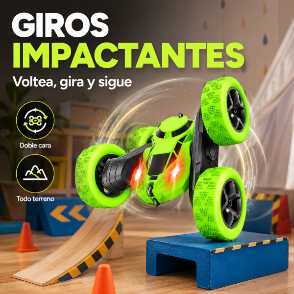 Auto A Control Remoto 360º Acrobático Stunt Juguete 4x4 Variante Color Verde
