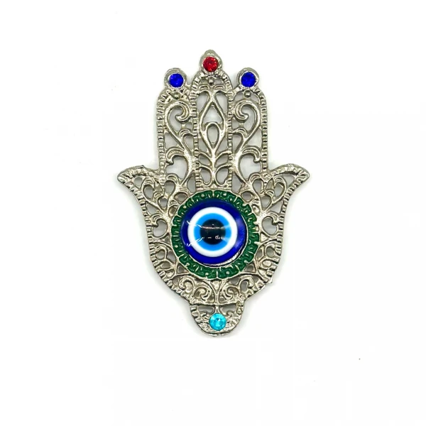 Imán metal mano de Fátima Verde