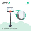 Tablero Basket Aro 2.55m C/ Base Portátil + Pelota Lumax Tablero Basket Aro 2.55m C/ Base Portátil + Pelota Lumax
