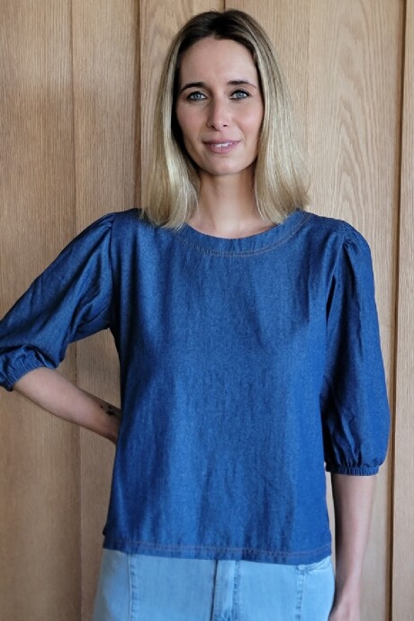 Remera Rose Denim Azul