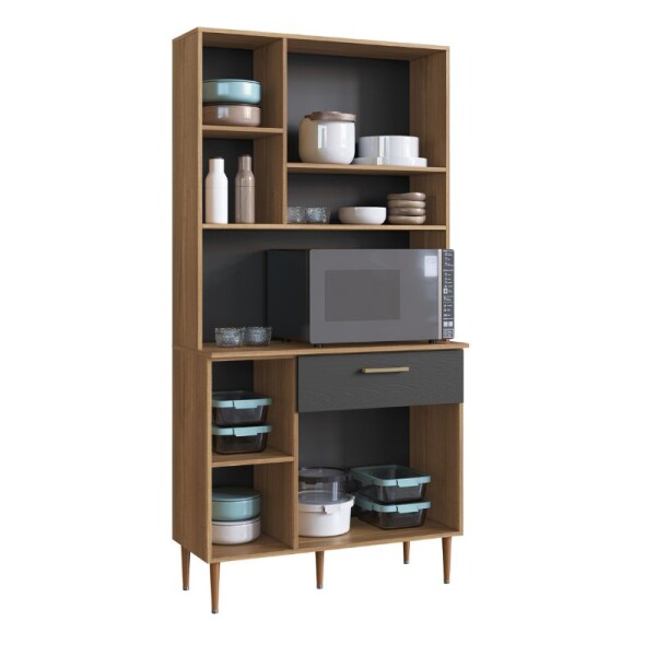 KIT COCINA 6 PUERTAS 1 CAJON NOGAL/GRAFITO KIT COCINA 6 PUERTAS 1 CAJON NOGAL/GRAFITO