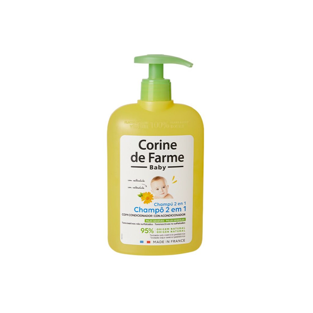 Shampoo 2 en 1 con Acondicionador y Calendula Baby Corine de Farme - 500mL