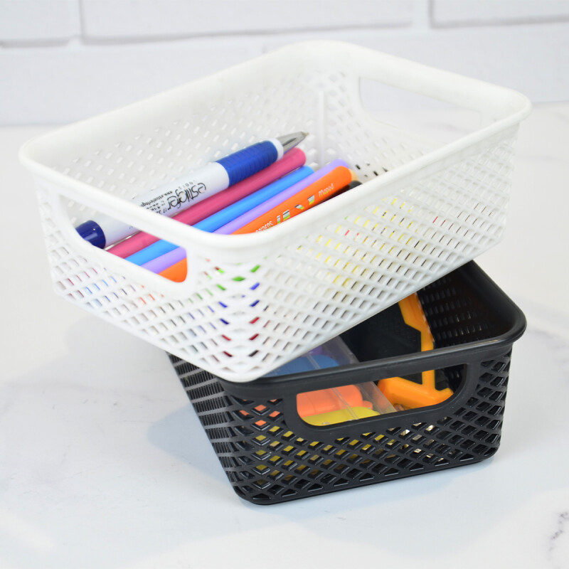 Cesto organizador calado línea P BLANCO