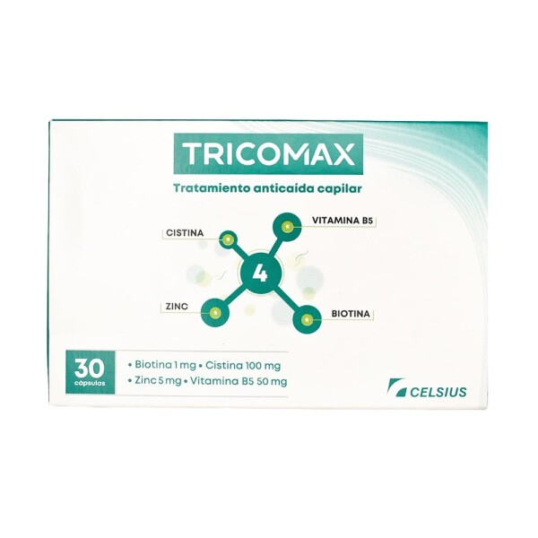 Tricomax 30 Cápsulas – Suplemento Fortalecedor Capilar Tricomax 30 Cápsulas – Suplemento Fortalecedor Capilar