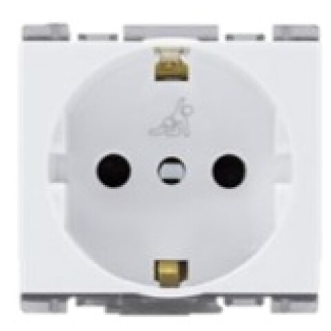 TOMA SCHUKO 2P+T LATERAL Y CENTRAL C/SEGURO 16A 250V ATENEA BLANCO TOMA SCHUKO 2P+T LATERAL Y CENTRAL C/SEGURO 16A 250V ATENEA BLANCO