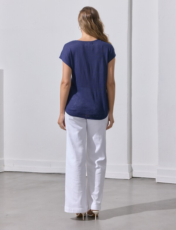 Remera Bordado AZUL