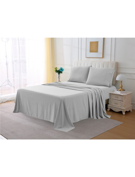 JGO SABANA ALG 200H TWIN 90x190+30CM GRIS MEDIO JGO SABANA ALG 200H TWIN 90x190+30CM GRIS MEDIO