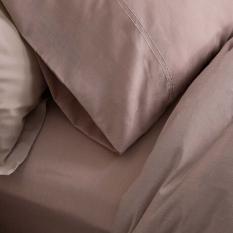 JGO. SÁBANAS KING ALGODON-Y-POLIESTER MARRON CHAMBRAY TOSTADO