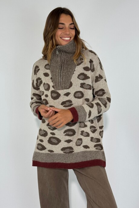 SWEATER HANK Marron