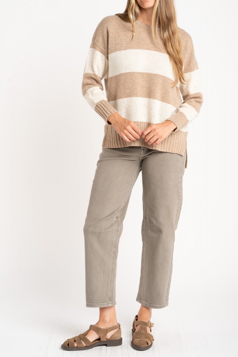 Sweater Lana Rayado Chocolate