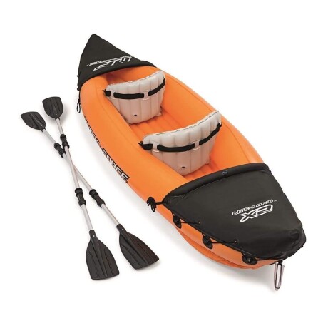 Kayak Inflable Bestway Para 2 Personas + Remos Calidad Naranja