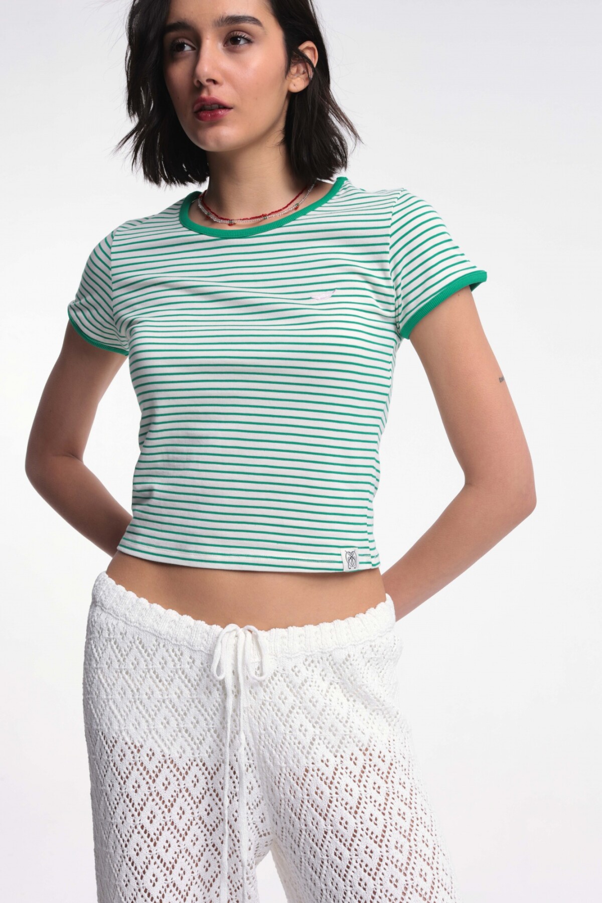 Remera Baby Verde Rayas