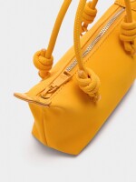 Bolso Tote De Textura Suave Xs naranja