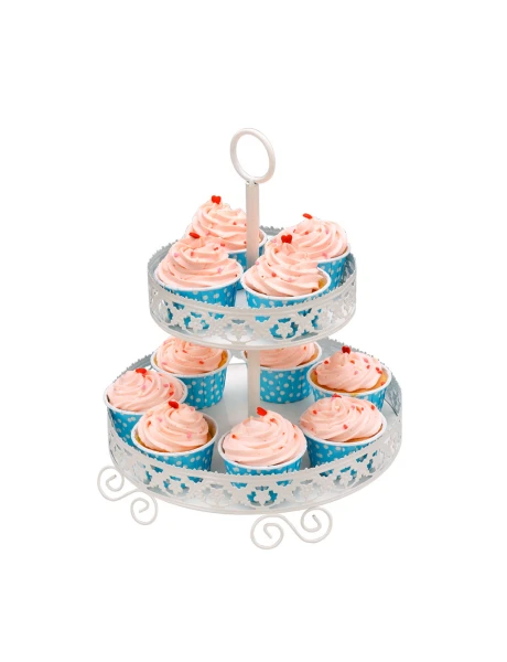 SOPORTE PARA CUPCAKES D24 H31CM METAL BLANCO SOPORTE PARA CUPCAKES D24 H31CM METAL BLANCO