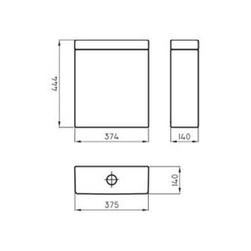 Deposito Dual Touchless 4.5Lt Para Inodoro Largo Linea Fontana 000