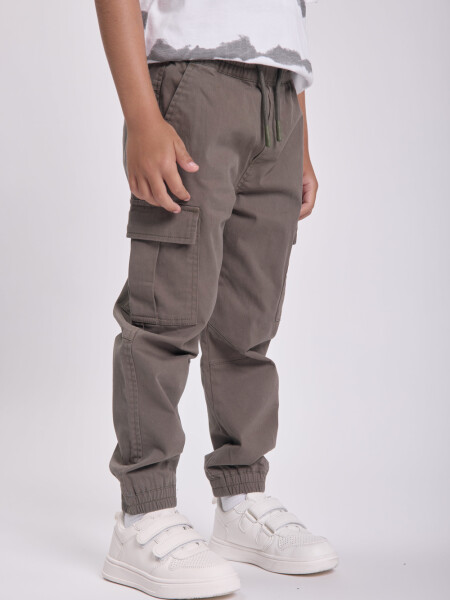 Pantalón jogger cintura elástica Verde Militar