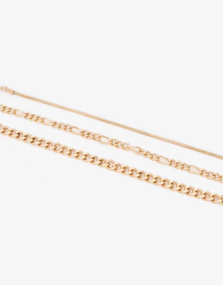 Pulseras Flexibles Sets Metal Set De Pulseras De Metal - Dorado