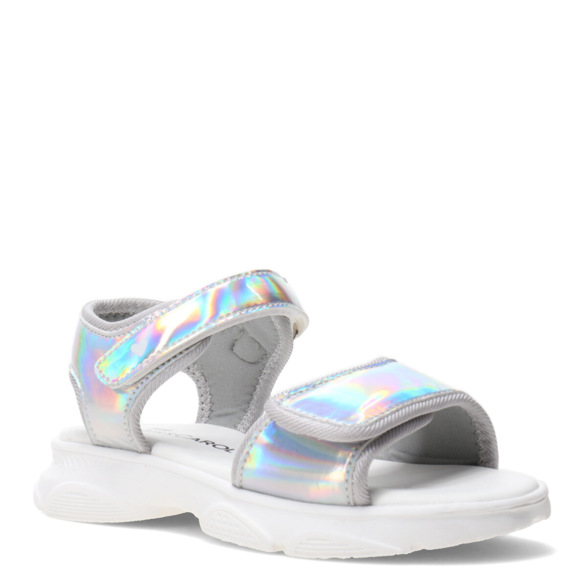 Sandalia NOKE con material tornasol MINI MissCarol - Silver 