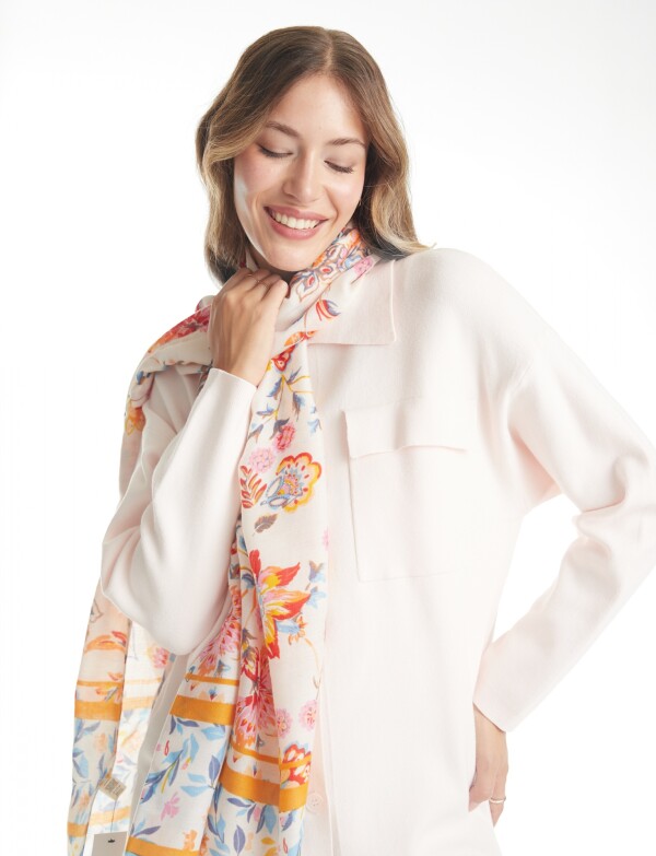 Pashmina Flores CRUDO/MULTI