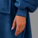 Buzo Manta Con Capucha Polar y Corderito unisex Azul