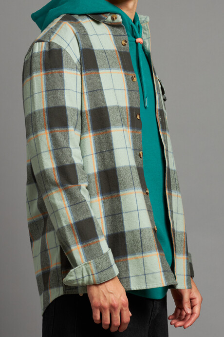 CAMISA AIFOS RUSTY Verde / Naranja
