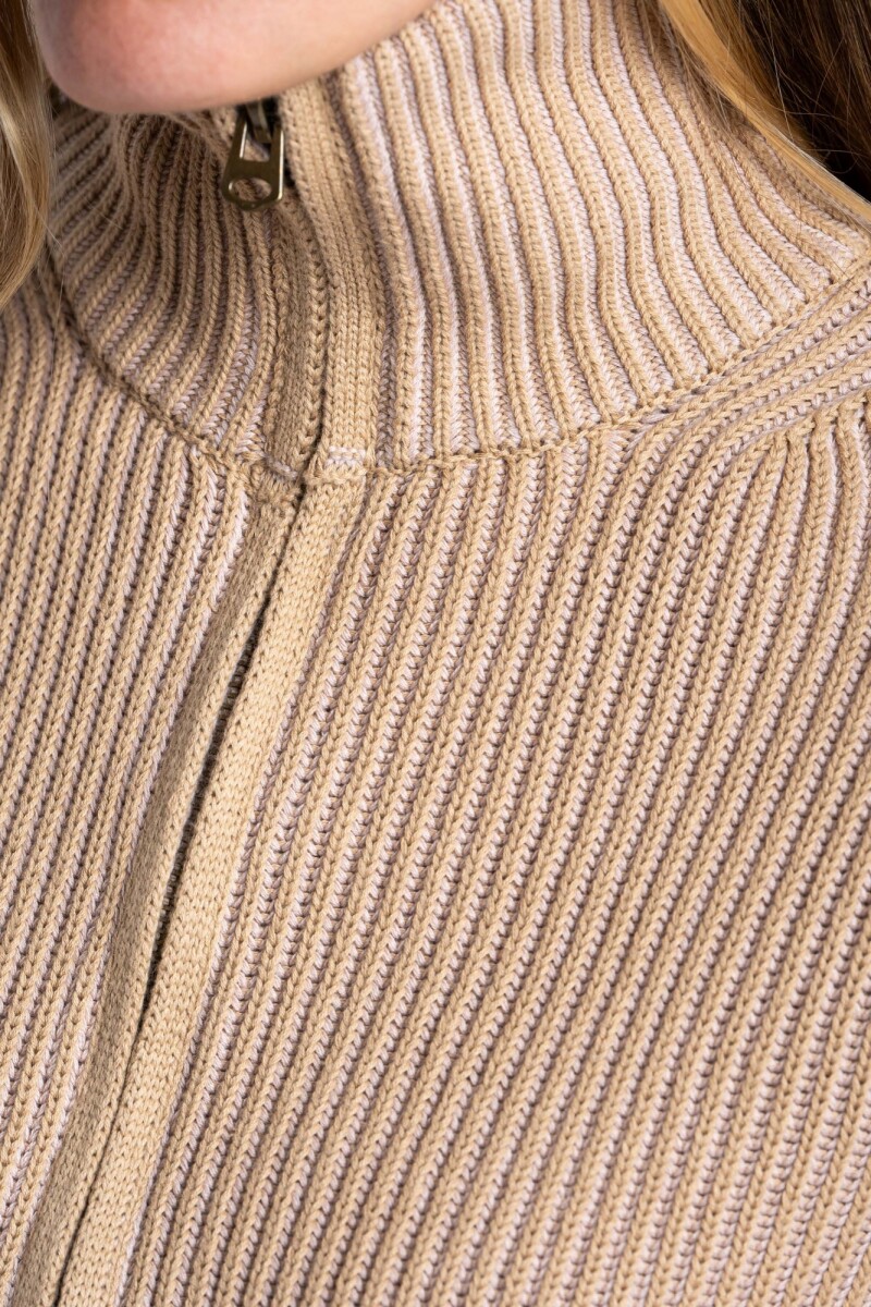 Campera Tejida Algodon Arena