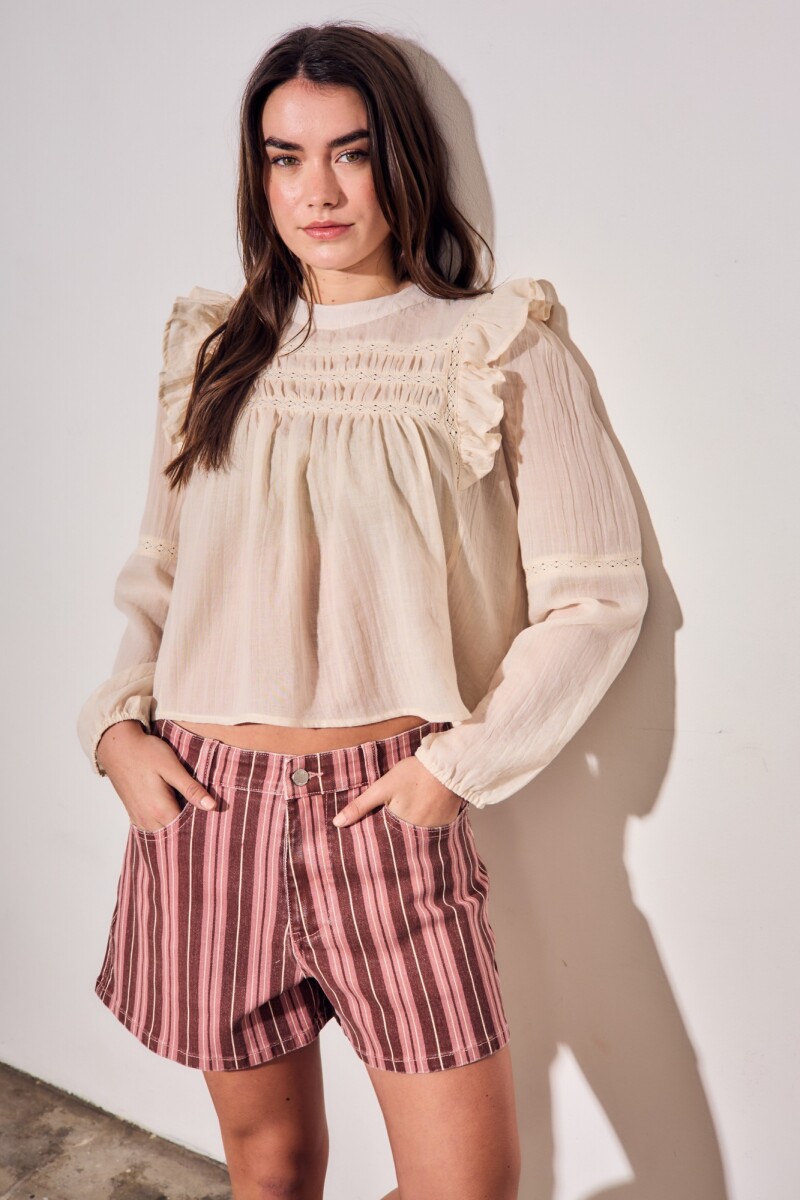 Blusa Con Volados Arena
