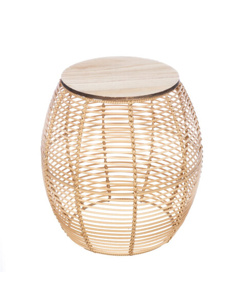 MESA AUXILIAR D56x55CM POLIRRATAN NATURAL MESA AUXILIAR D56x55CM POLIRRATAN NATURAL