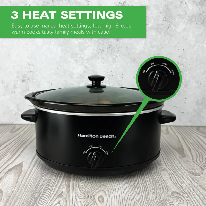 SLOWCOOKER NEGRA DE 6,5 L Hamilton Beach SLOWCOOKER NEGRA DE 6,5 L Hamilton Beach