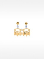 Pendientes Largos Efecto Piedra multicolor