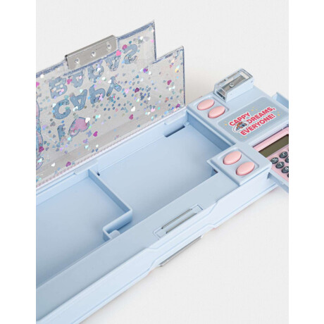 Cartuchera Retro ''stitch Capybara'' Azul Celeste